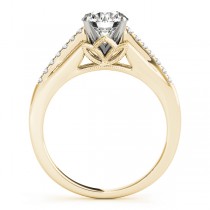 Diamond Accented Engagement Ring Setting 14k Yellow Gold (0.11ct)