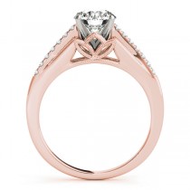 Diamond Accented Bridal Set Setting 18k Rose Gold (0.20ct)