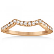 Diamond Engagement Ring & Wedding Band Bridal Set 14k Rose Gold 0.70ct
