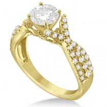 Diamond Engagement Ring & Wedding Band Bridal Set 14k Y. Gold 0.70ct