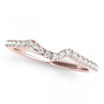 Round Diamond Engagement Ring & Band Bridal Set 14k Rose Gold 1.32ct