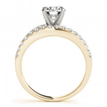 Bypass Diamond Engagement Ring 14k Yellow Gold 0.33ct