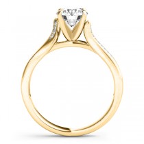 Diamond Pave Swirl Bridal Set Setting 18k Yellow Gold (0.24ct)