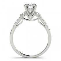 Diamond Three Stone Engagement Ring Setting Palladium (0.43ct)