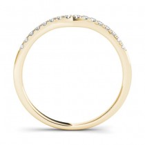Diamond & Aquamarine Three Stone Bridal Set Ring 14k Yellow Gold (0.55ct)