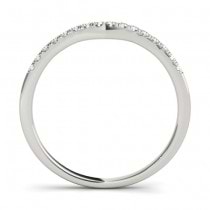 Diamond & Blue Sapphire Three Stone Bridal Set Ring 14k White Gold (0.55ct)