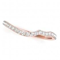 Diamond Accented Bypass Bridal Set Setting 18k Rose Gold (0.74ct)