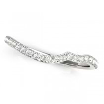 Diamond Accented Bypass Bridal Set Setting 18k White Gold (0.74ct)
