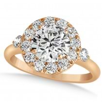 Diamond Circle Halo Preset Engagement Ring 14k Rose Gold (1.50ct)