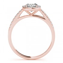 Cushion Diamond Halo Engagement Ring 14k Rose Gold (1.54ct)