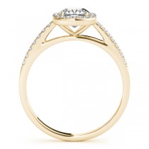 Cushion Diamond Halo Engagement Ring 14k Yellow Gold (1.54ct)