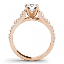 Graduating Diamond Twisted Engagement Ring 14k Rose Gold (0.38ct)