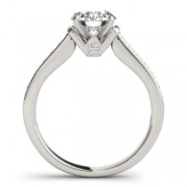 Diamond Accent Engagement Ring 14k White Gold (0.72ct)