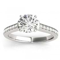 Diamond Accent Engagement Ring 18k White Gold (0.22ct)