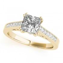 Double Prong Princess-Cut Diamond Engagement Ring 14k Yellow Gold (1.25ct)