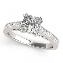 Double Prong Princess-Cut Diamond Engagement Ring Palladium (1.25ct)
