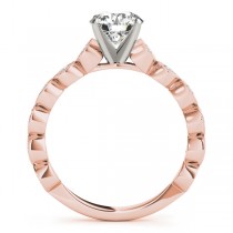 Vintage Style Diamond Engagement Ring Setting 14k Rose Gold (0.40ct)