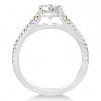 Diamond Three Row Engagement Ring 14k Rose Gold (0.33ct)