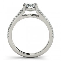 Diamond Three Row Engagement Ring 14k White Gold (1.33ct)