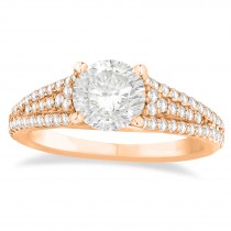 Diamond Accented Three Row Bridal Set 14k Rose Gold (0.47ct)