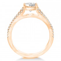 Diamond Accented Three Row Bridal Set 14k Rose Gold (0.47ct)