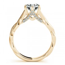 Diamond 6-Prong Twisted Bridal Set Setting 14k Yellow Gold (0.19ct)