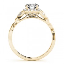 Diamond Antique Style Engagement Ring 14k Yellow Gold (0.89ct)