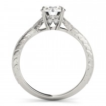 Diamond Accented Sidestone Setting Bridal Set 14k White Gold (0.31ct)