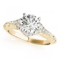 Diamond Antique Style Swirl Engagement Ring 14k Yellow Gold (1.17ct)