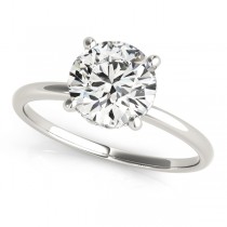 Diamond Solitaire Engagement Ring 18k White Gold (1.07ct)