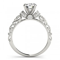 Diamond Antique Style Engagement Ring Setting Palladium (0.12ct)