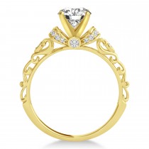 Diamond Antique Style Bridal Set 14k Yellow Gold (0.87ct)