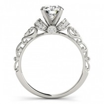 Lab Grown Diamond Antique Style Bridal Set Setting Platinum (0.12ct)