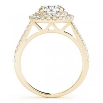 Double Halo Diamond Engagement Ring 14k Yellow Gold (1.50ct)
