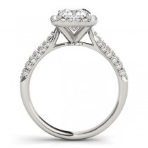 Cushion Cut Diamond Halo Engagement Ring Platinum (2.33ct)