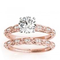 Elegant Diamond Bridal Set Setting 14k Rose Gold (0.33ct)