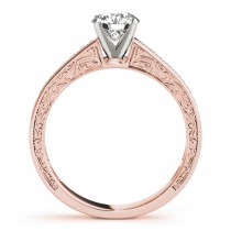 Diamond Channel Set Engagement Ring 14k Rose Gold (0.42ct)