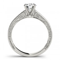 Diamond Channel Set Engagement Ring 14k White Gold (0.42ct)