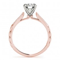 Diamond Accented Engagement Ring Setting 14K Rose Gold (0.16ct)