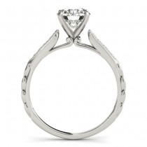 Diamond Accented Engagement Ring Setting 18K White Gold (0.16ct)
