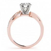 Diamond Twist Bypass Engagement Ring Setting 14k Rose Gold (0.09ct)