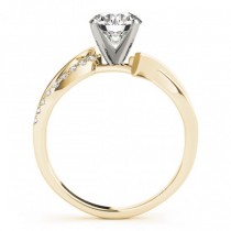 Diamond Twist Bypass Engagement Ring Setting 18k Yellow Gold (0.09ct)