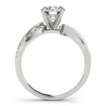 Diamond Twist Bypass Bridal Set Setting 18k White Gold (0.17ct)