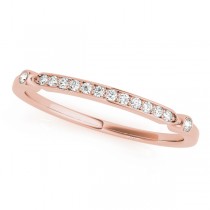 Unique Stackable Diamond Ring Band 14k Rose Gold (0.08ct)