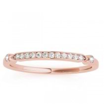 Unique Stackable Diamond Ring Band 18k Rose Gold (0.08ct)