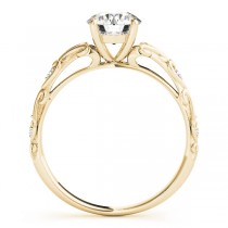 Lab Grown Diamond Antique Style Engagement Ring 18k Yellow Gold (0.03ct)