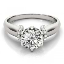 Diamond 6-Prong Solitaire Engagement Ring 14k White Gold (1.15ct)