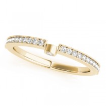 Diamond Semi-Eternity Wedding Ring Band 18k Yellow Gold (0.14ct)