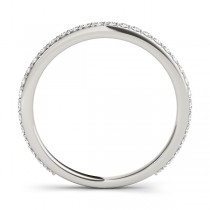 Stackable Diamond Wedding Ring Band 14k White Gold (0.26ct)