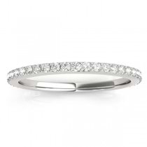 Stackable Diamond Wedding Ring Band 18k White Gold (0.26ct)
